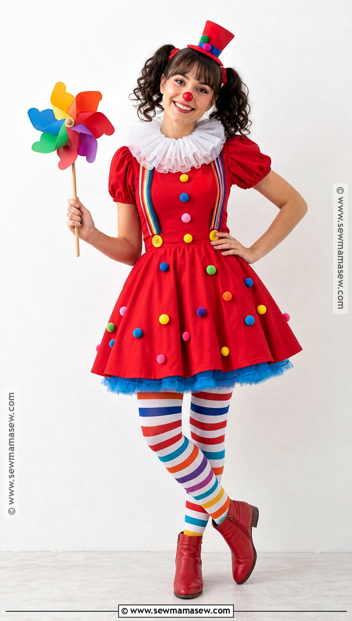 Cute Clown Red Dress Costume - 30 red dress costume ideas
