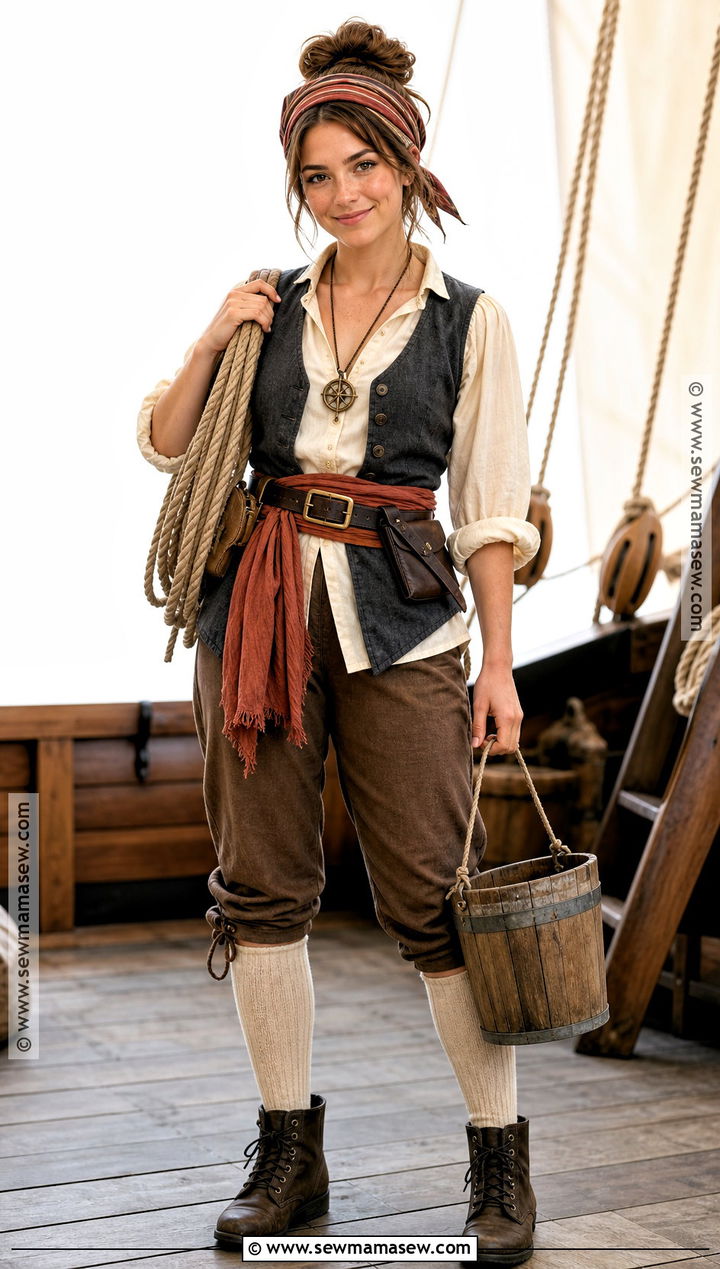 Cute Deckhand Pirate Costume - 30 cute pirate costume ideas for women