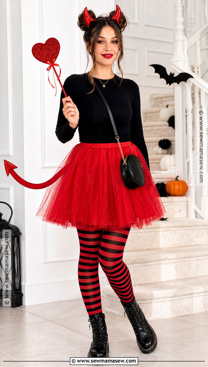 Cute Devil Costume With Red Tutu - 30 Devil Halloween Costume Ideas for Women