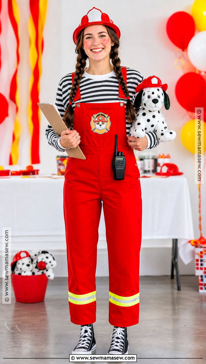 Cute Firehouse Helper Costume - 35 firefighter costume ideas for women
