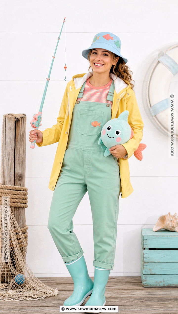 Cute Fisherman Costume With Colorful Fish - 35 Fisherman Costume Ideas