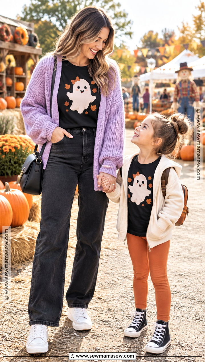 Cute Ghost Fall Mommy and Me Shirts - 15 fall mommy and me shirts