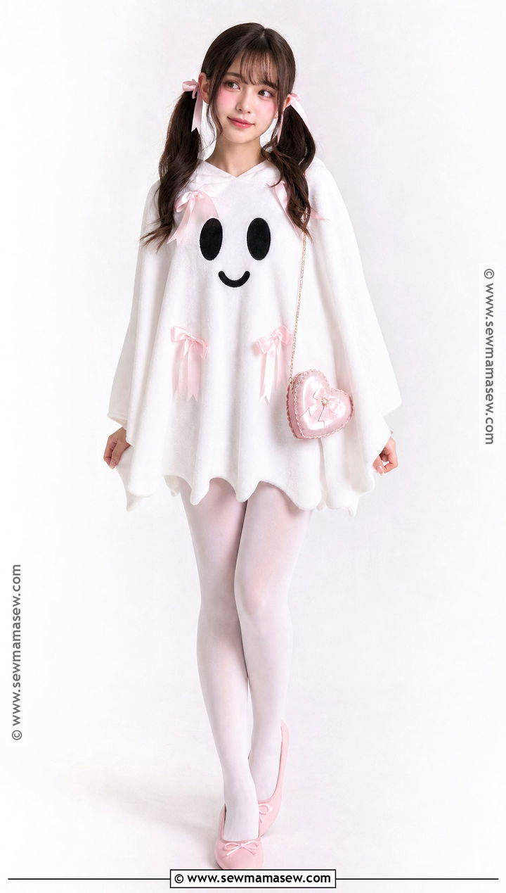 Cute Ghost Outfit With Pink Bows - 35 Ghost Outfit Ideas