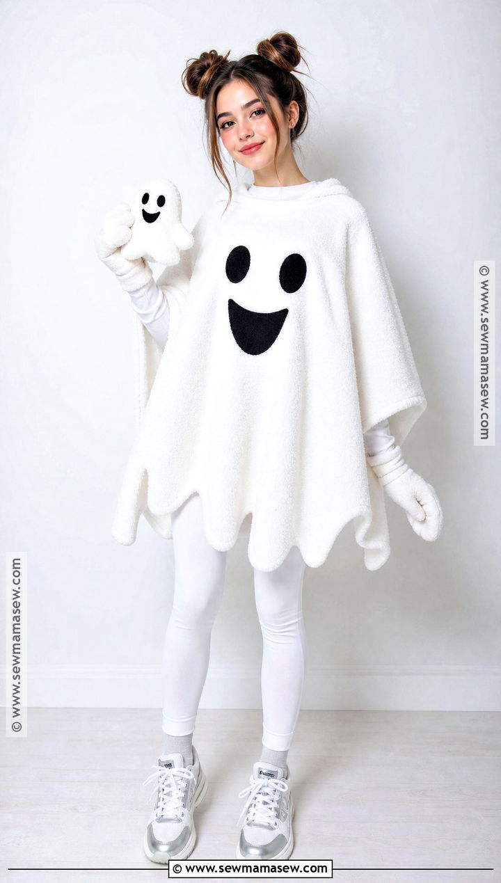Cute Ghost Poncho Costume - 30 ghost clothes