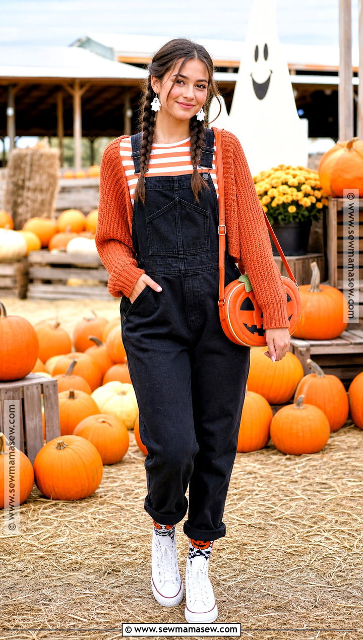 Cute Halloween Overalls Outfit - 30 Outfits For Halloween