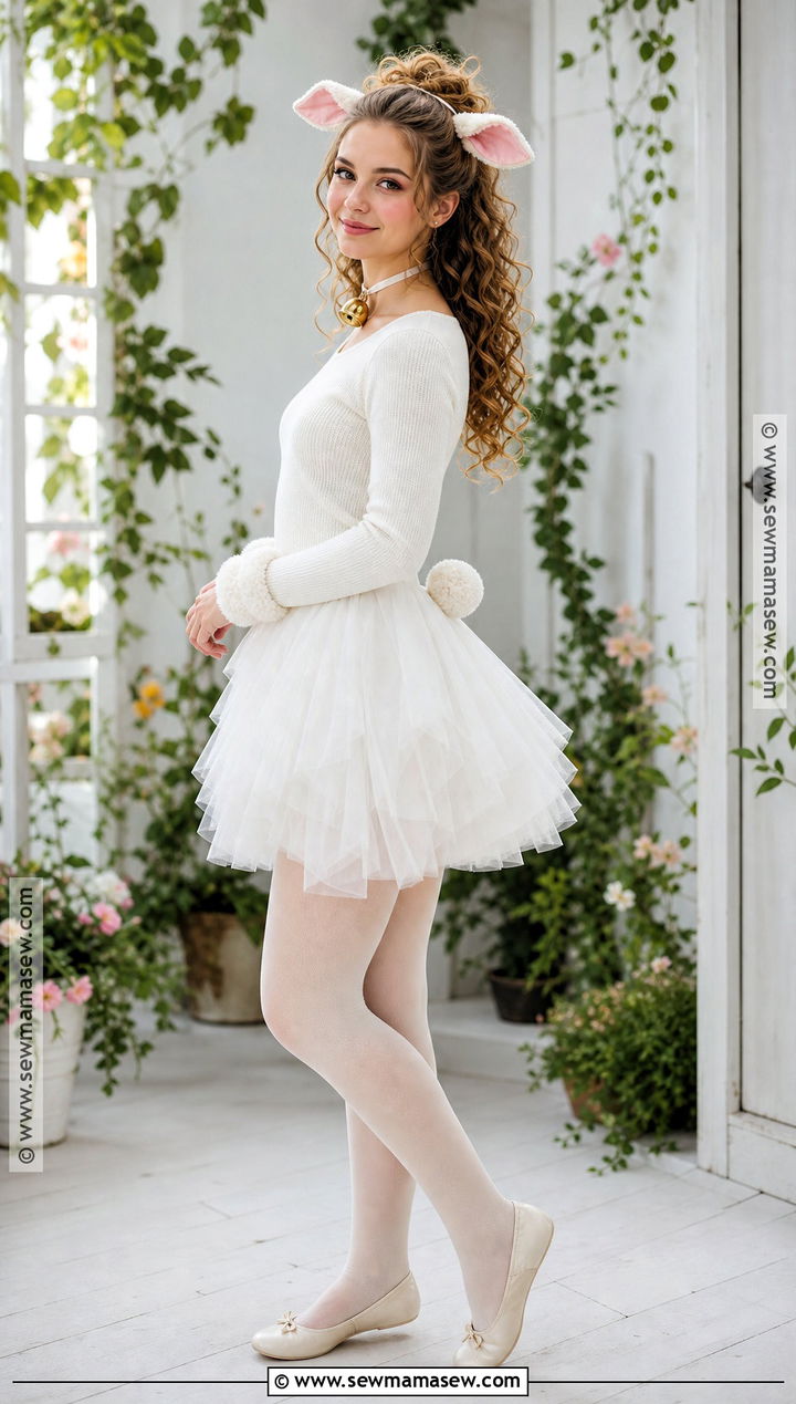 Cute Lamb Costume With Tulle Skirt - 30 Sheep Costume Ideas for Women