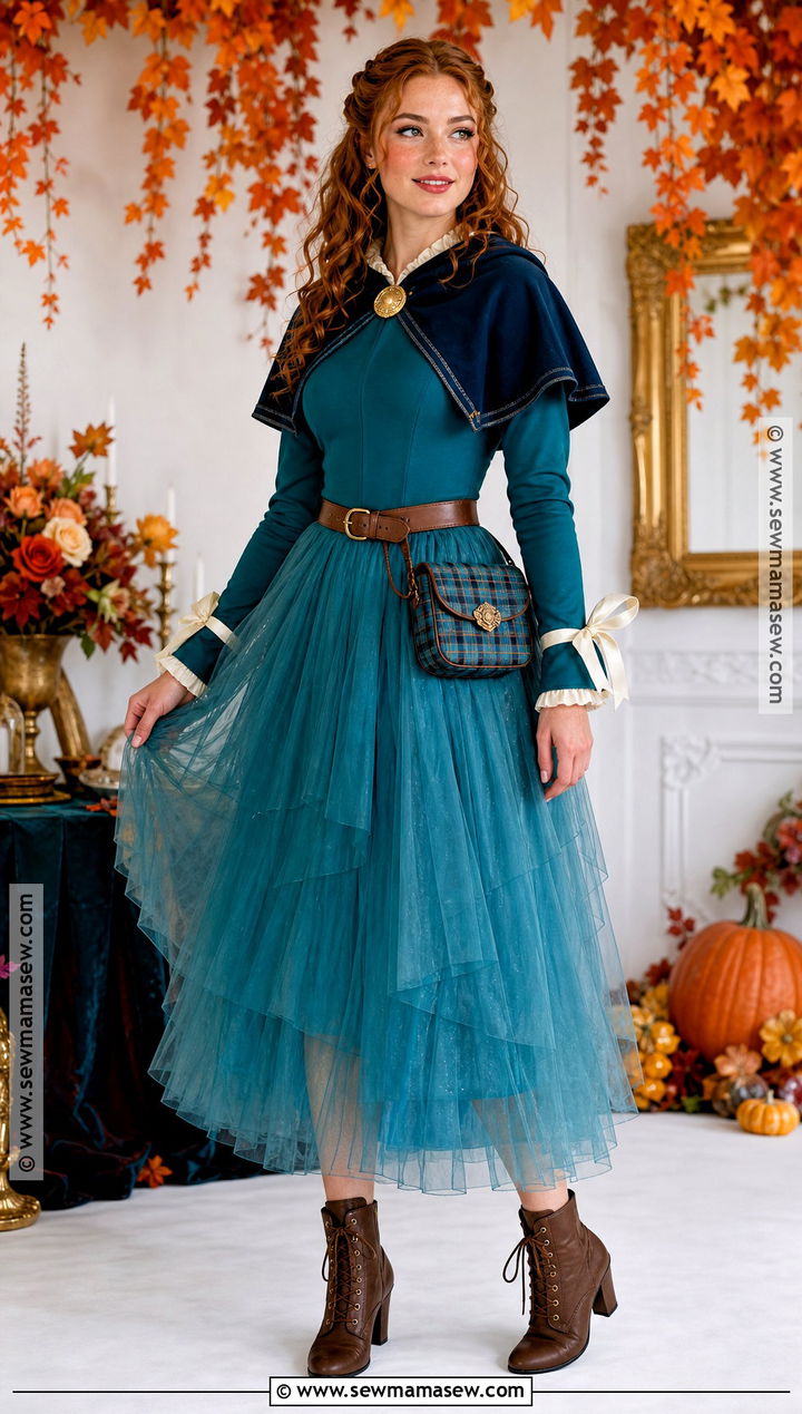 Cute Merida Costume With Tulle Skirt - 30 Merida Halloween Costume Ideas