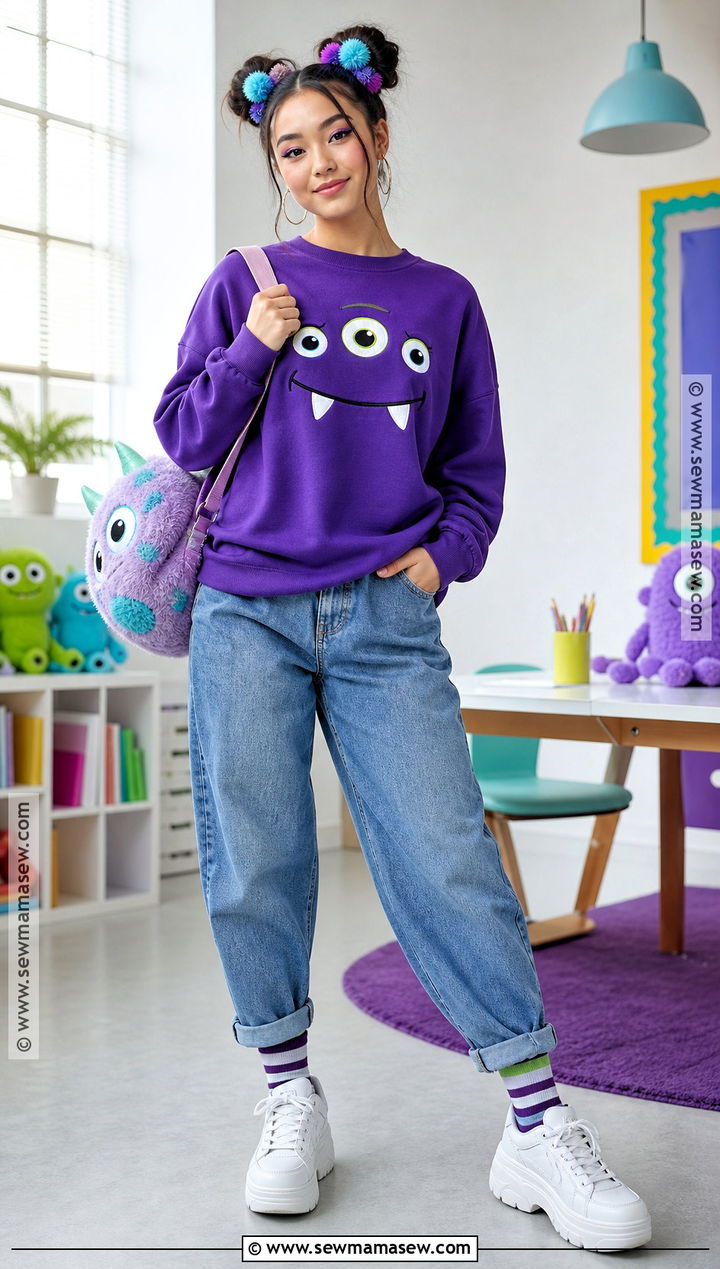 Cute Monster Halloween School Outfit - 30 halloween school outfit ideas