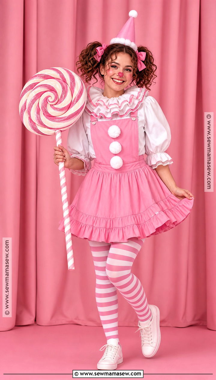 Cute Pink Circus Clown Costume - 30 circus clown costume ideas