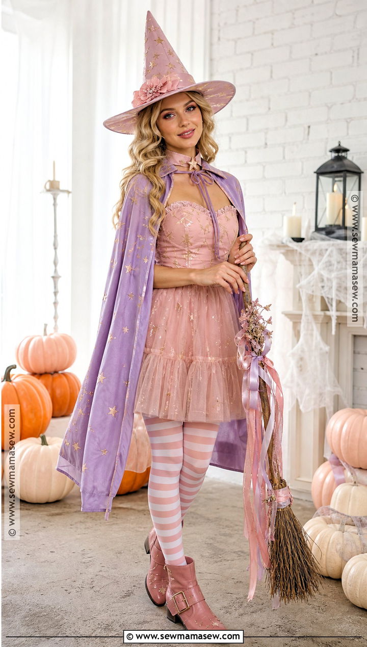 Cute Pink Witch Costume - 30 halloween costume cute ideas