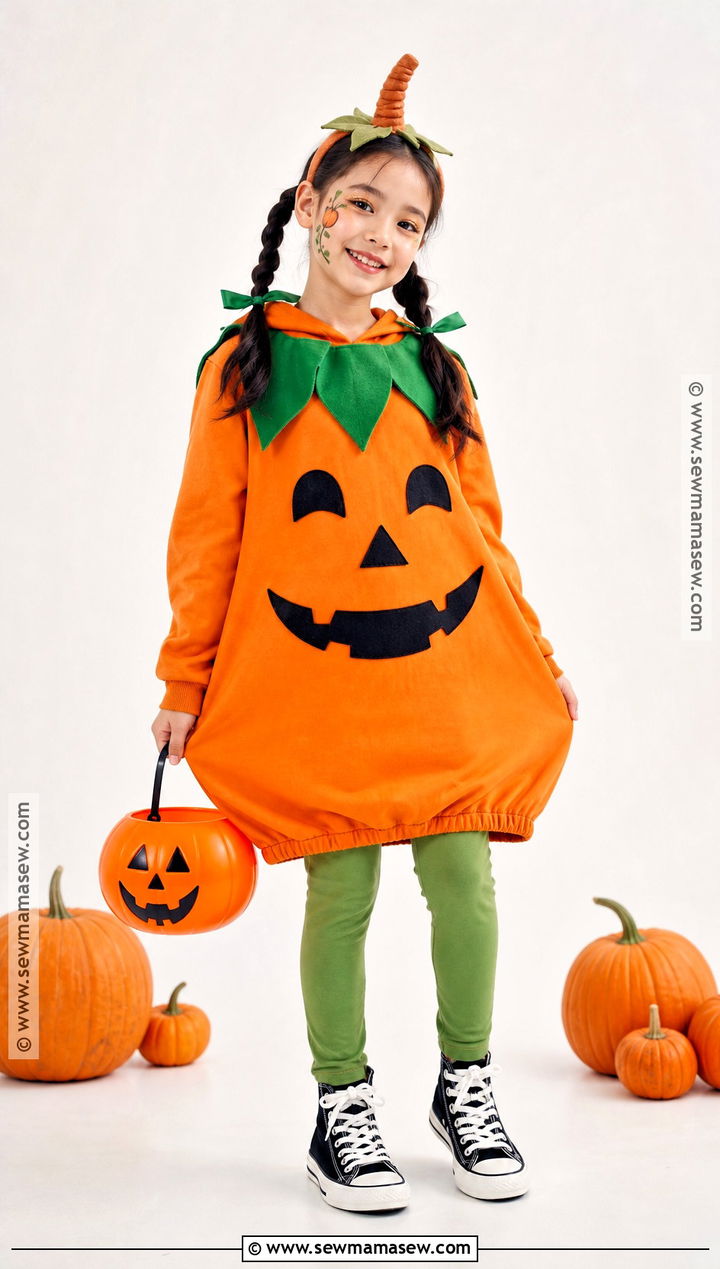 Cute Pumpkin Costume For Girls - 45 girl halloween costumes