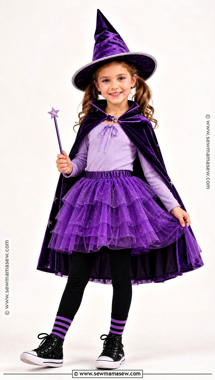 Cute Purple Witch Costume - 30 witch costumes for kids
