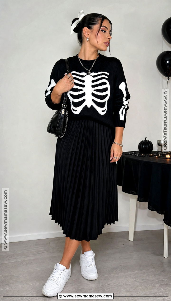 Cute Skeleton Halloween Outfit - 35 cute halloween outfits