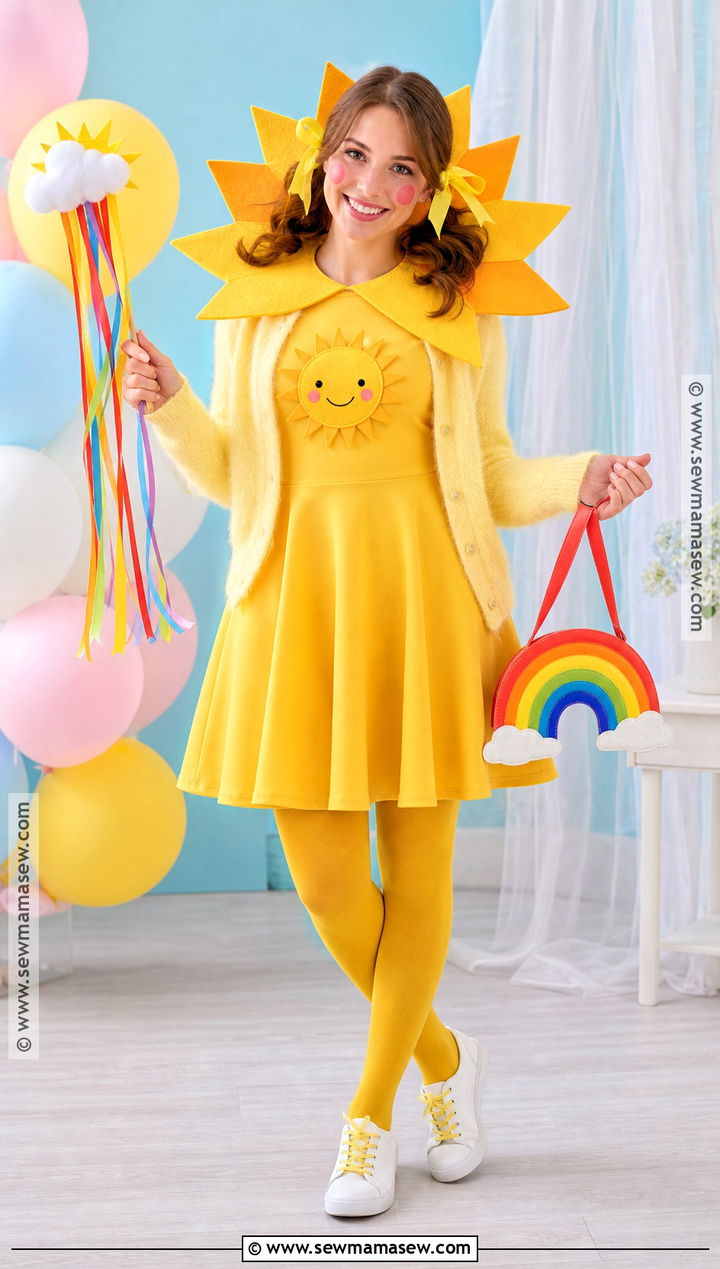 Cute Smiling Sun Costume - 30 Sun Costume Ideas for Women