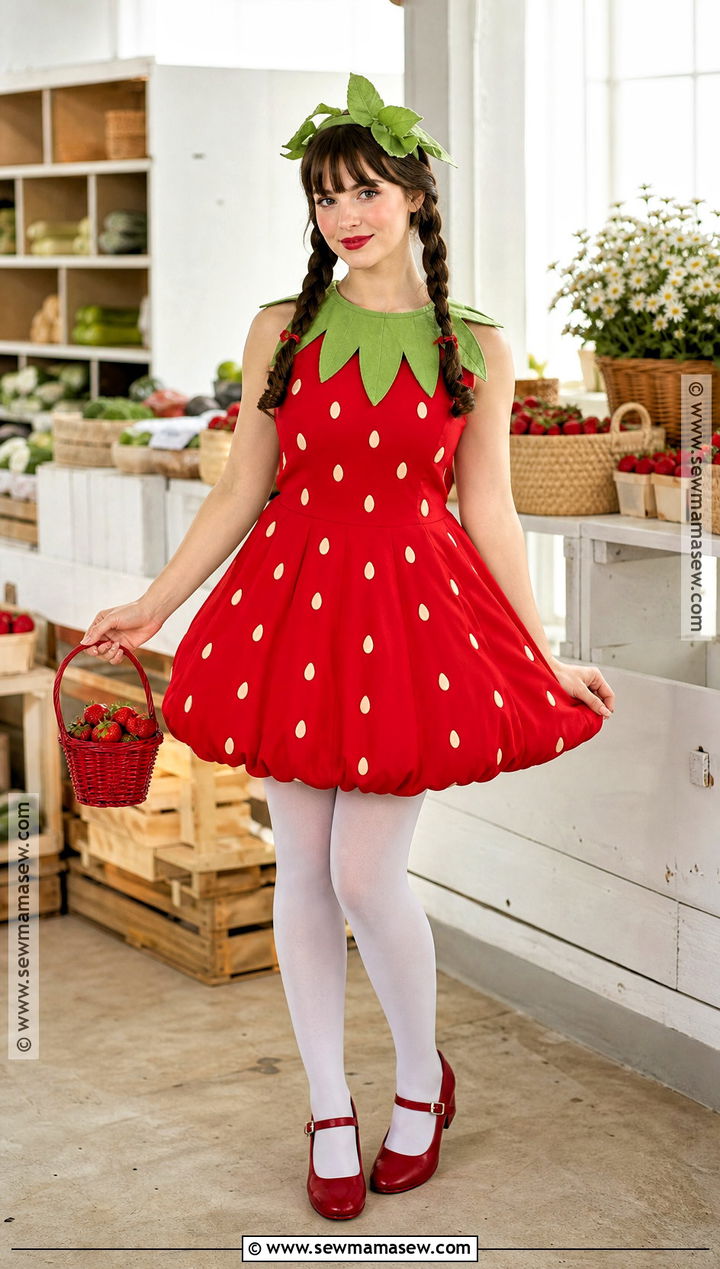 Cute Strawberry Costume - 30 halloween costume cute ideas