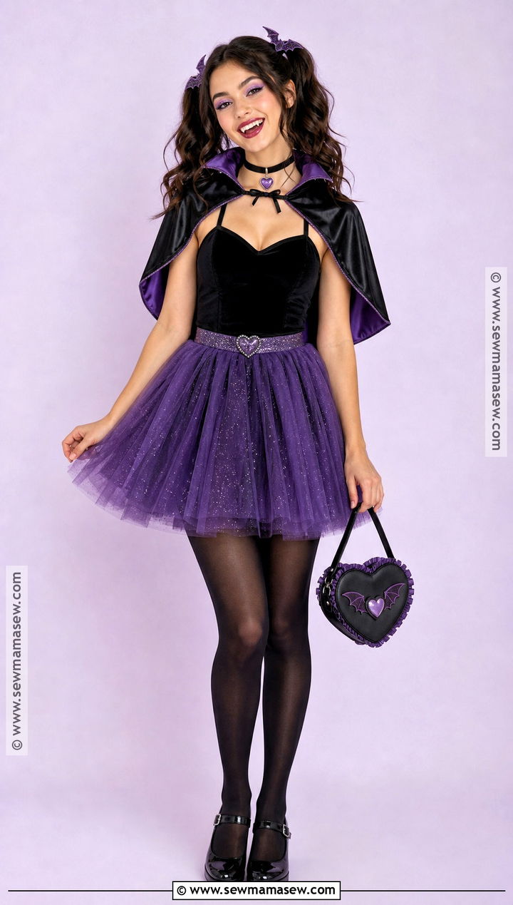 Cute Vampire Costume With Tulle Skirt - 50 vampire costume ideas