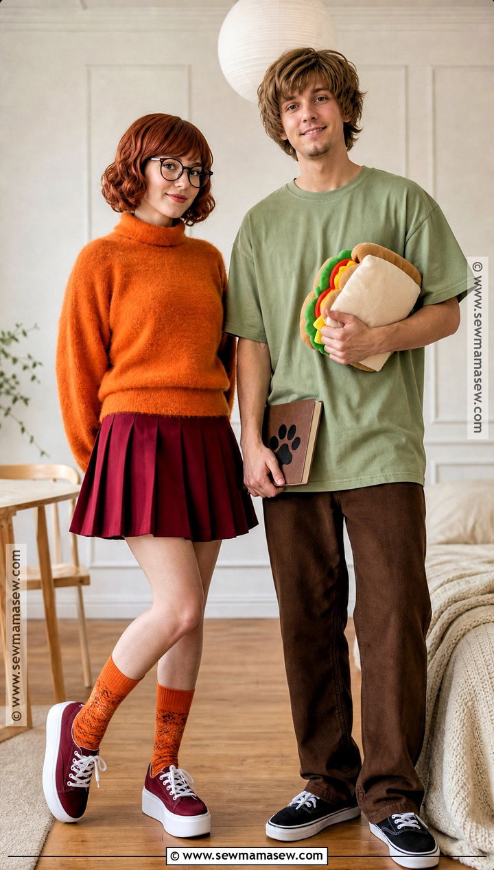 Cute Velma and Shaggy Costume - 35 velma and shaggy costume ideas