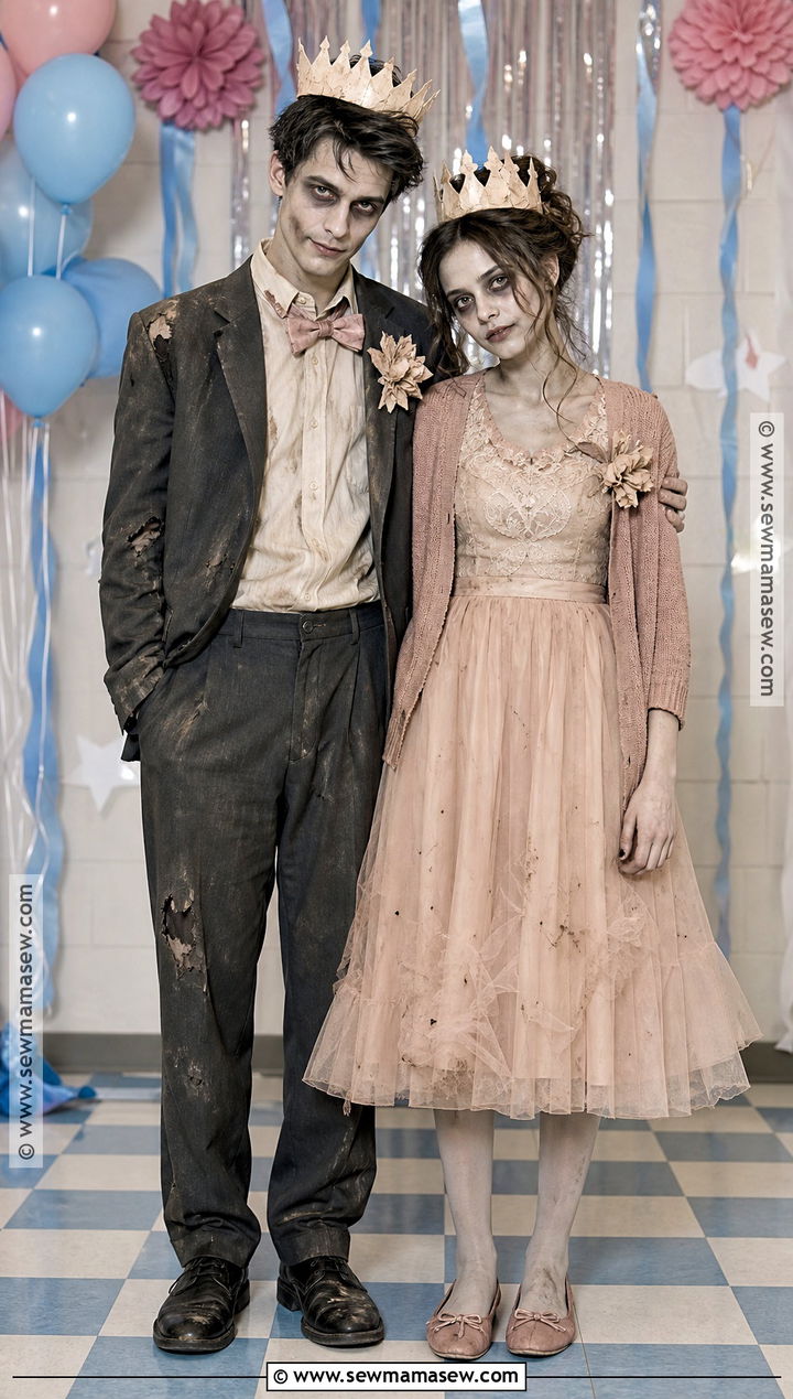 Cute Zombie Prom Couple Costume - 35 easy couples costume ideas