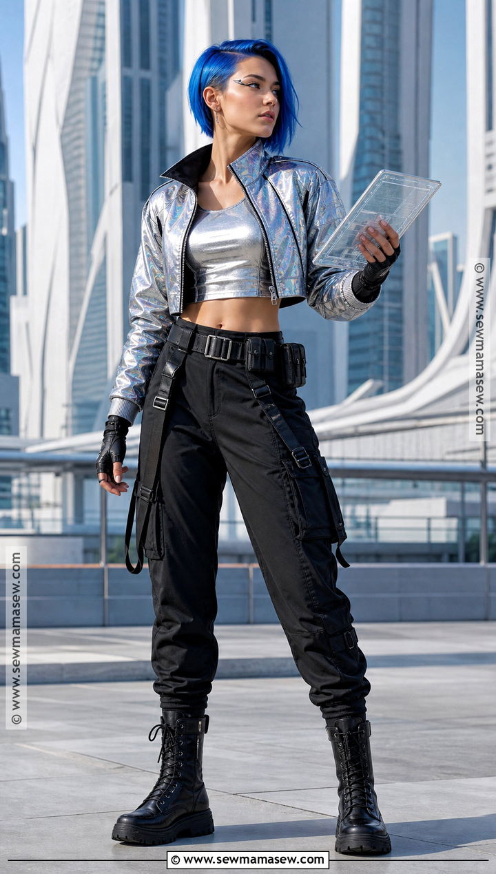 Cyberpunk Android Costume With Blue Hair - 30 halloween costumes blue hair