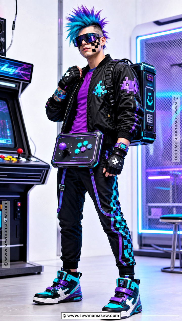 Cyberpunk Arcade Champion Costume - 30 cyberpunk costume ideas