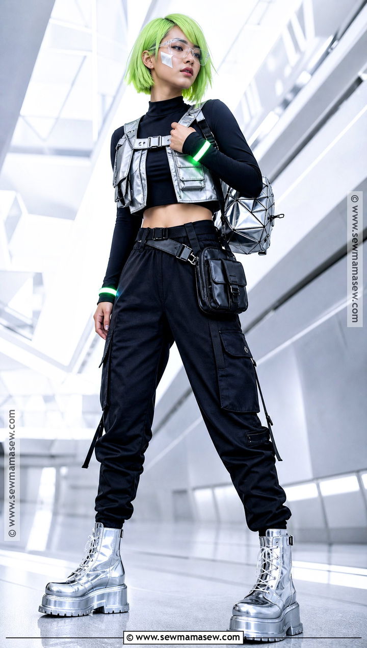 Cyberpunk Costume With Acid Green Hair - 30 green hair halloween costumes