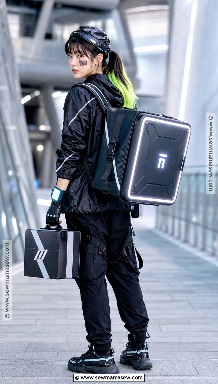 Cyberpunk Delivery Rider Costume - 30 cyberpunk costume ideas
