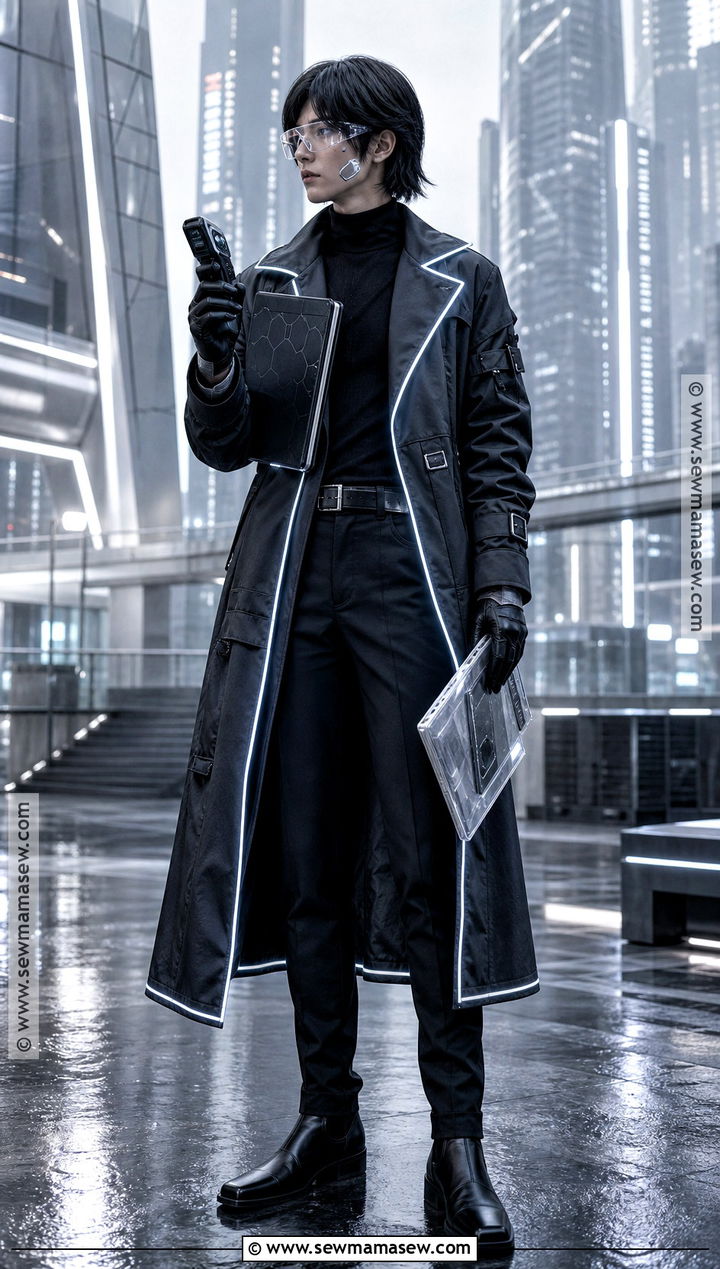 Cyberpunk Detective Cosplay With LED Coat - 35 cyberpunk cosplay ideas