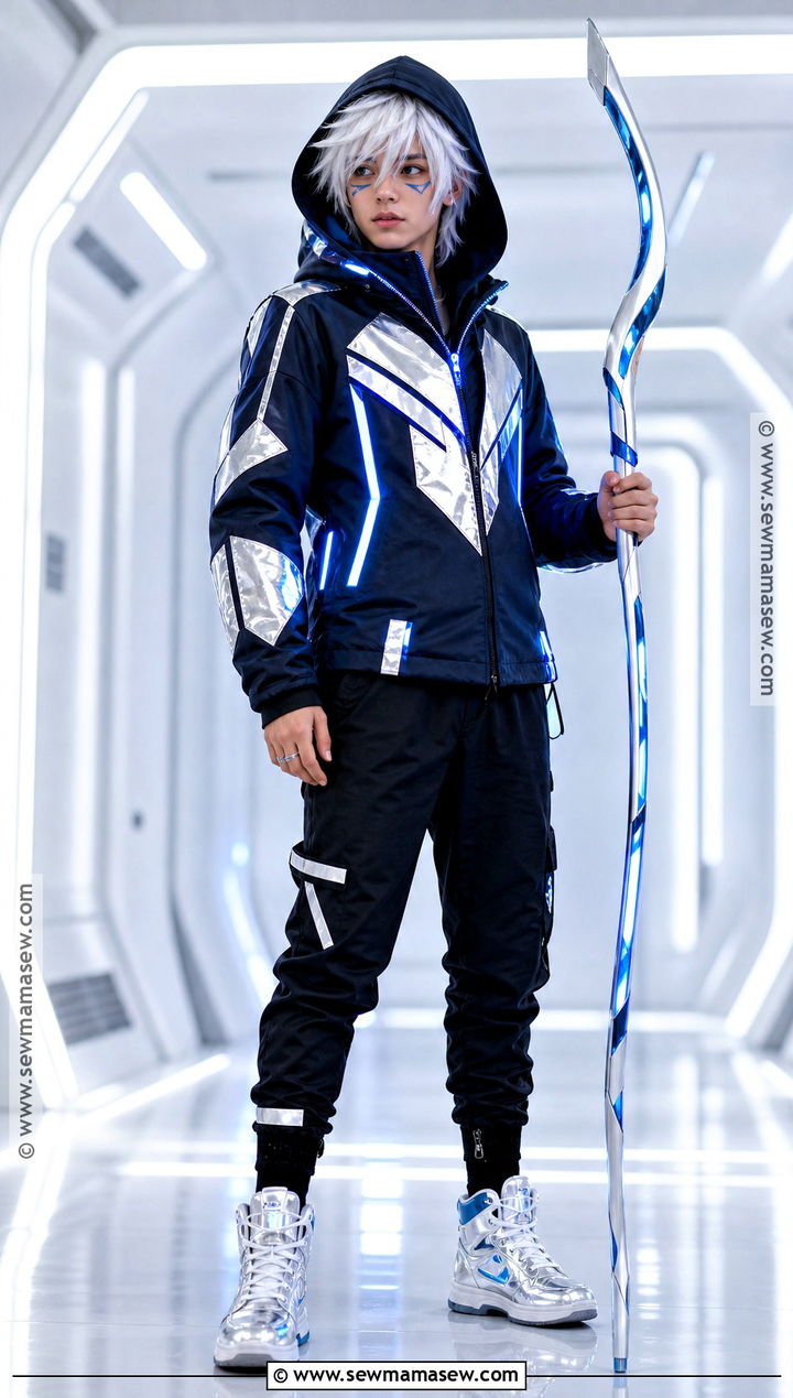 Cyberpunk Jack Frost Cosplay With Blue Lights - 30 Jack Frost Cosplay Ideas