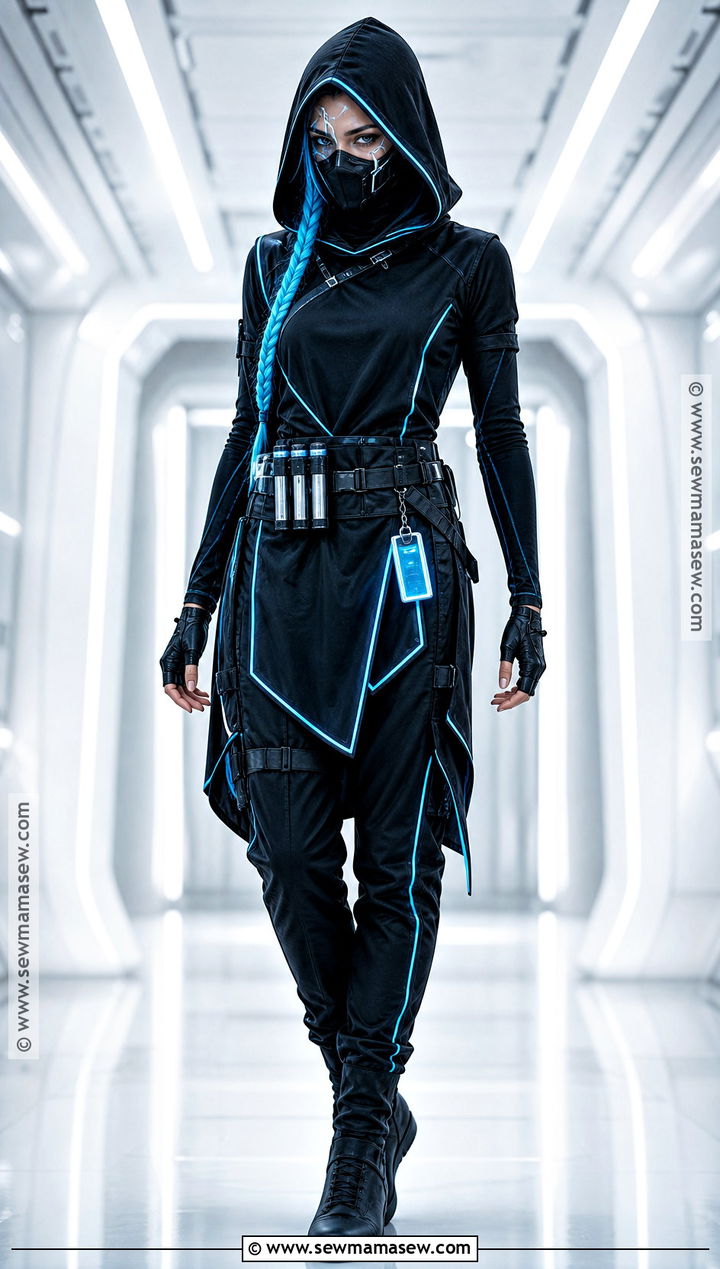 Cyberpunk Neon Assassin Costume - 30 cyberpunk costume ideas