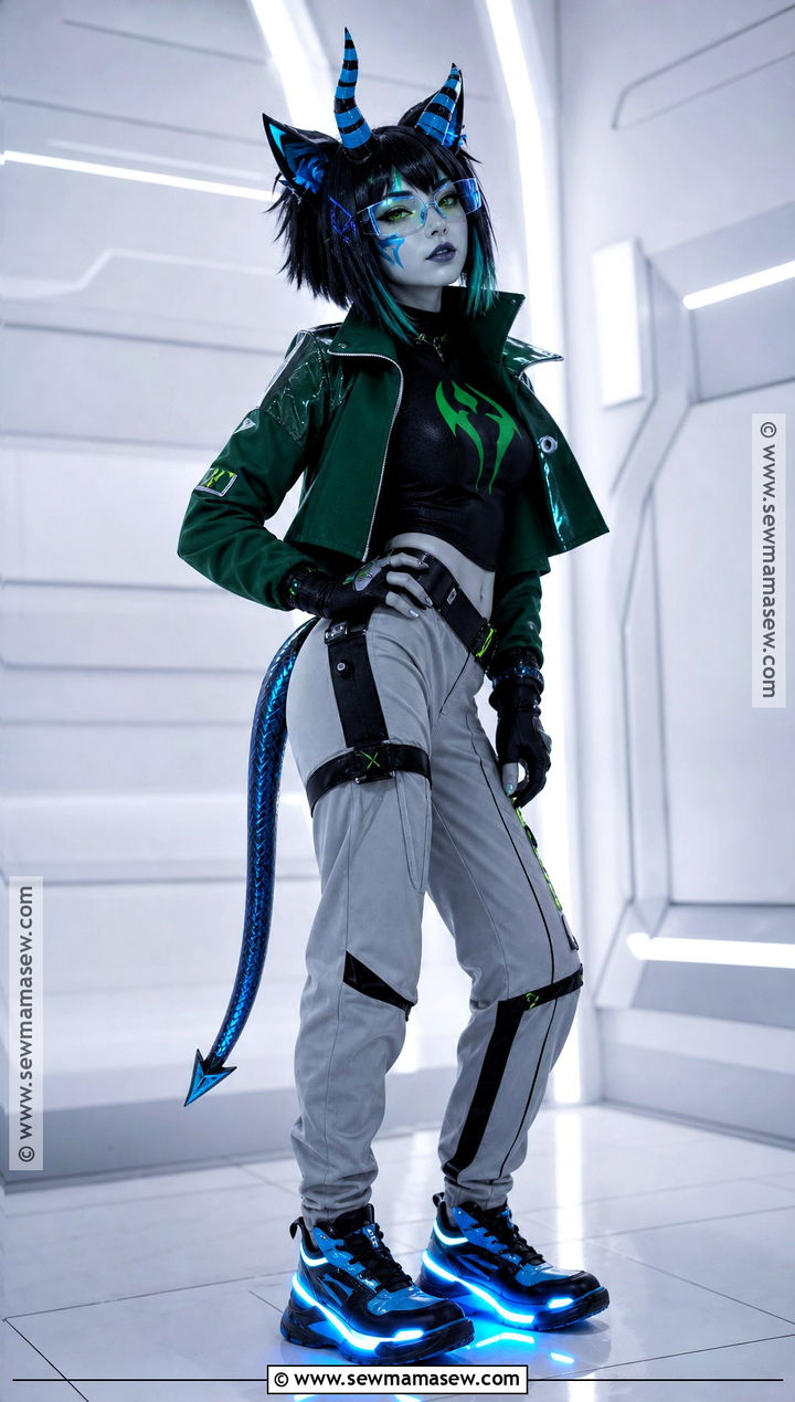 Cyberpunk Nepeta Cosplay With Neon Blue Accents - 30 Nepeta Cosplay Ideas