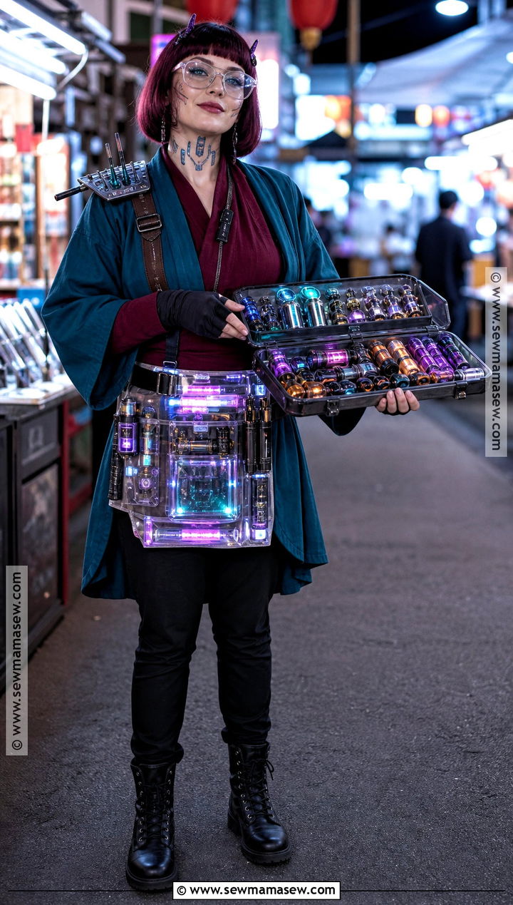 Cyberpunk Night Market Vendor Cosplay - 35 cyberpunk cosplay ideas