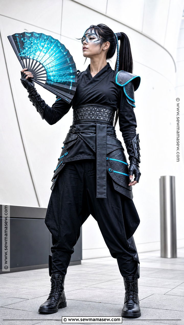 Cyberpunk Samurai Cosplay With Neon Armor - 35 cyberpunk cosplay ideas