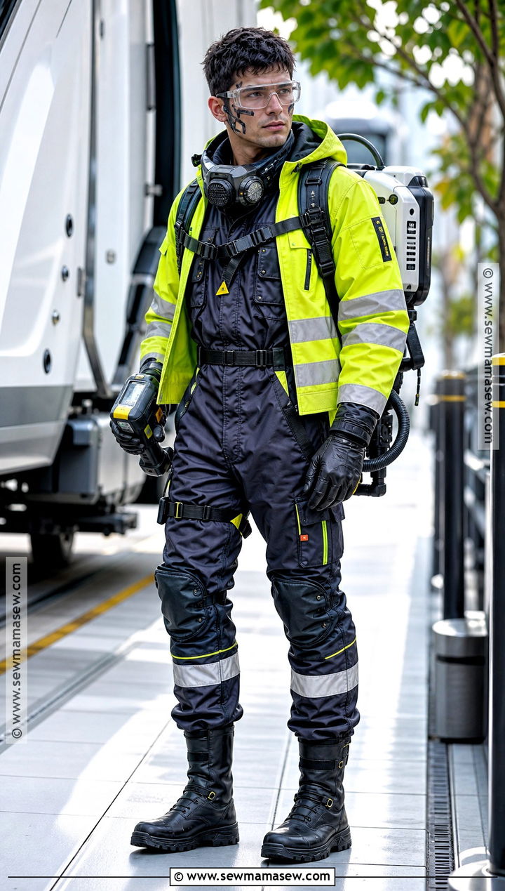 Cyberpunk Sanitation Worker Cosplay - 35 cyberpunk cosplay ideas