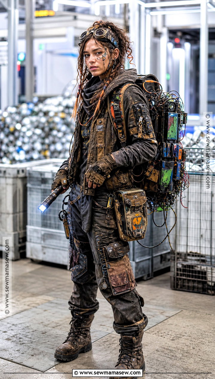 Cyberpunk Scrap Collector Costume - 30 cyberpunk costume ideas
