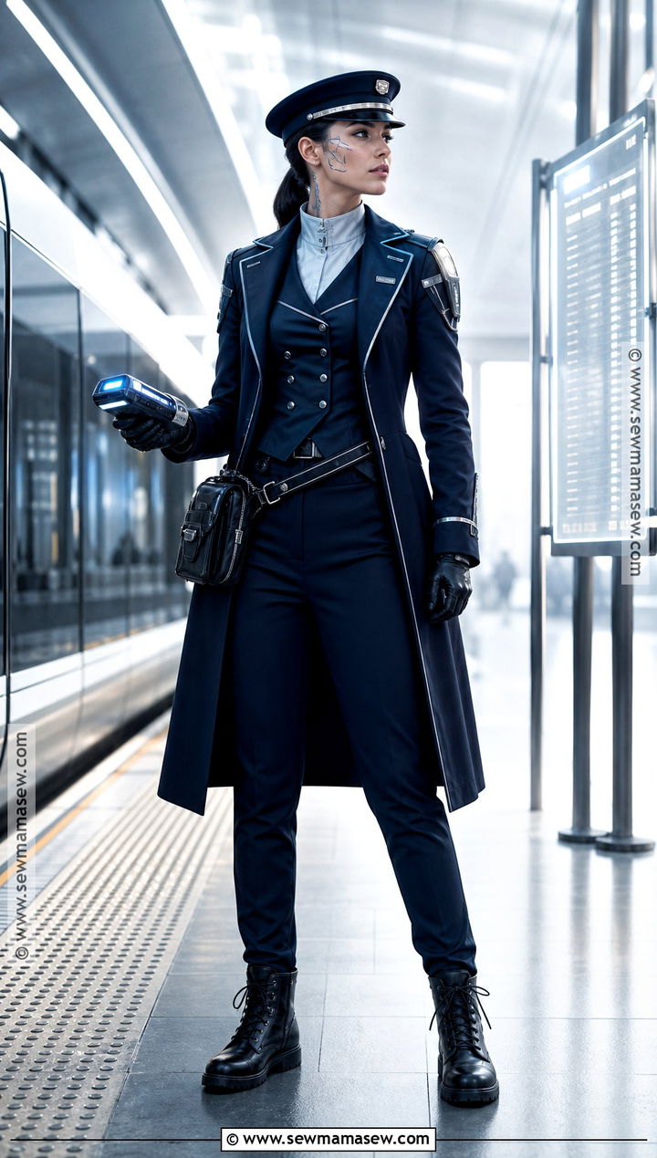 Cyberpunk Train Conductor Costume - 30 cyberpunk costume ideas