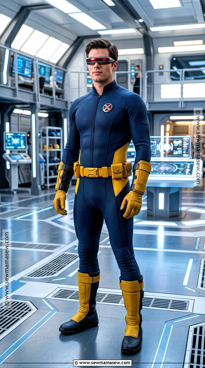 Cyclops Cosplay With Blue Uniform - 35 marvel cosplay ideas