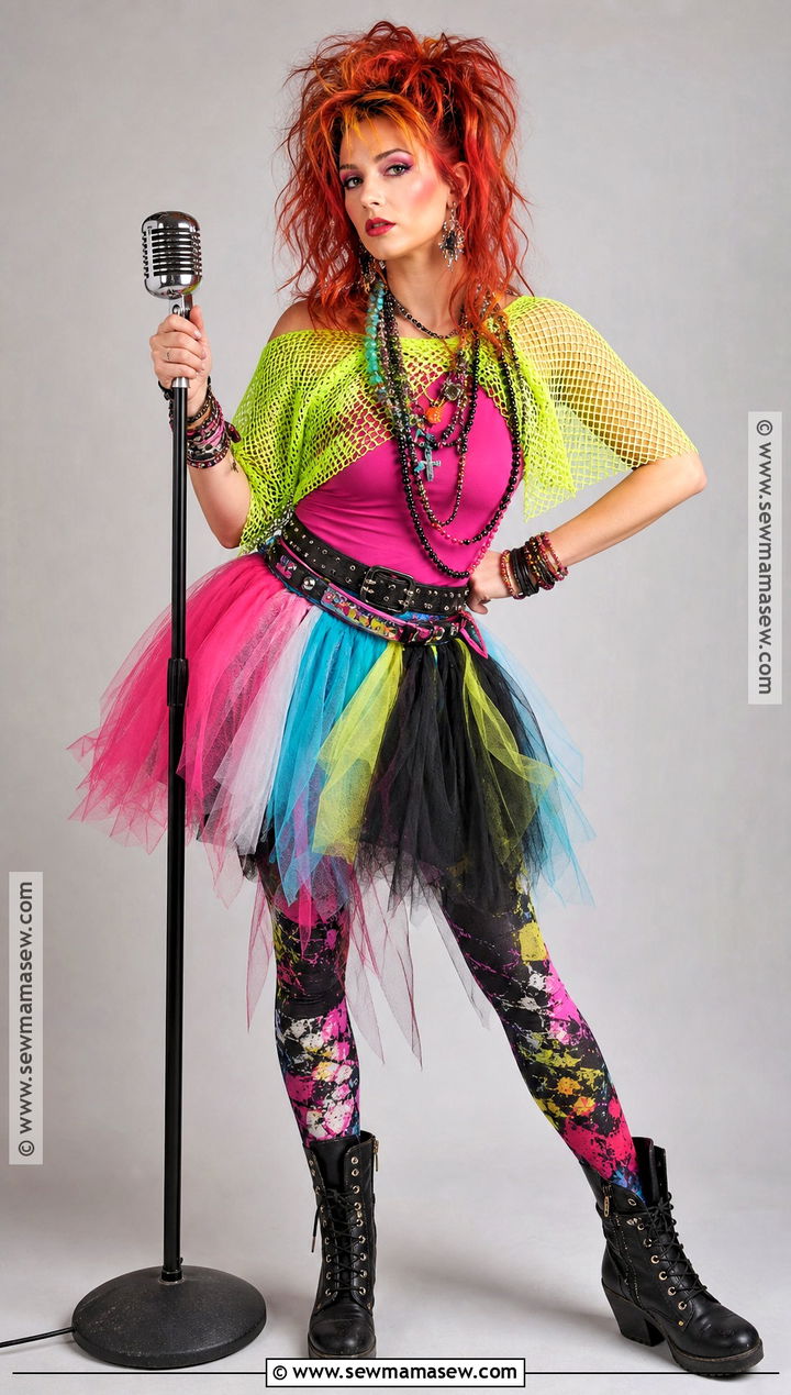 Cyndi Lauper Costume With Tulle Skirt - 30 80'S Costume Ideas
