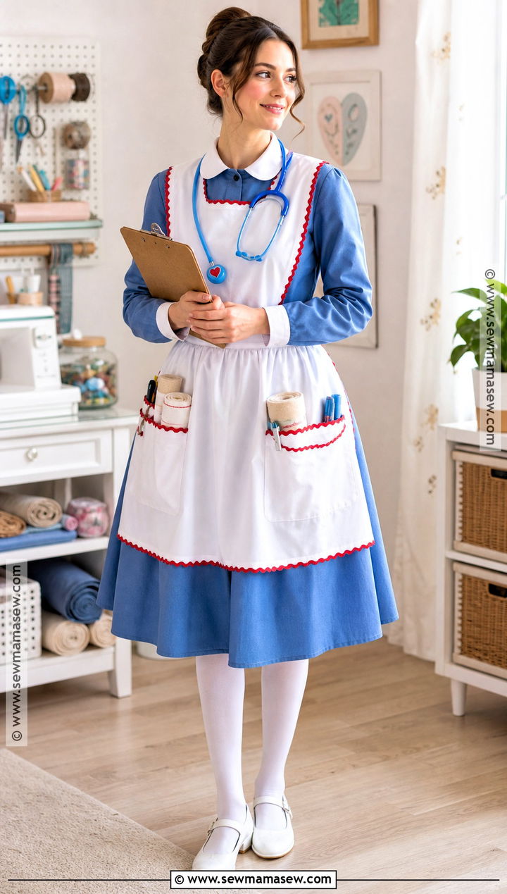 DIY Apron Nurse Costume - 30 nurse costume ideas for women