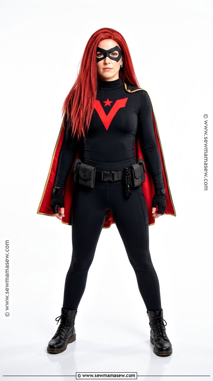 DIY Batwoman Costume With Black Leggings - 40 Batwoman Costume Ideas