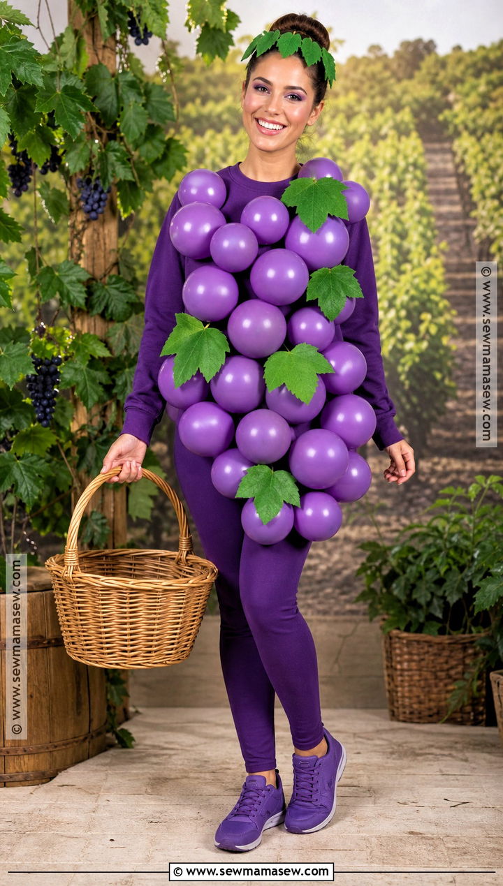 DIY Bunch Of Grapes Costume - 30 halloween costume ideas easy
