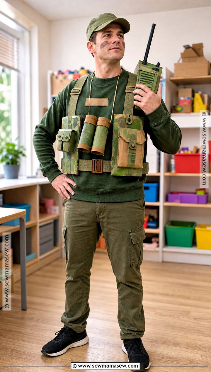 DIY Cardboard Army Costume - 30 Army Halloween Costume Ideas