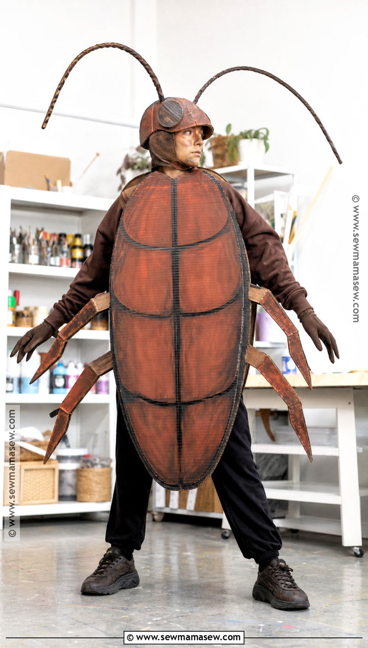 DIY Cardboard Cockroach Costume - 30 Cockroach Costume Ideas