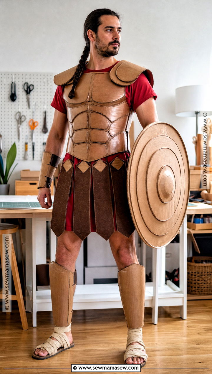 DIY Cardboard Gladiator Costume - 30 gladiator costume ideas