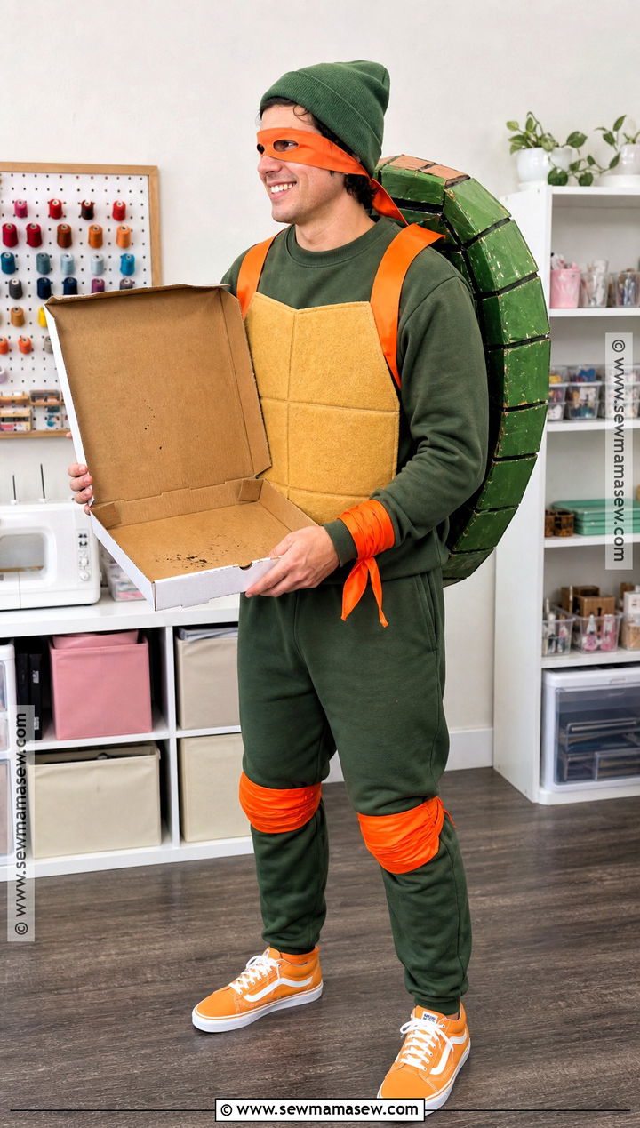DIY Cardboard Shell Ninja Turtles Costume - 40 ninja turtles costume ideas