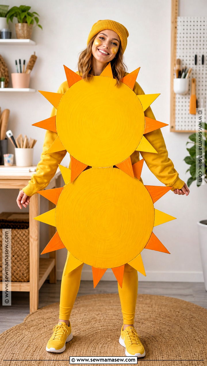 DIY Cardboard Sun Costume - 35 sun costume ideas