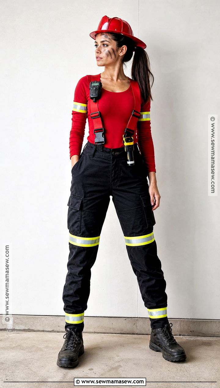 DIY Cargo Pants Firefighter Costume - 35 firefighter costume ideas for women