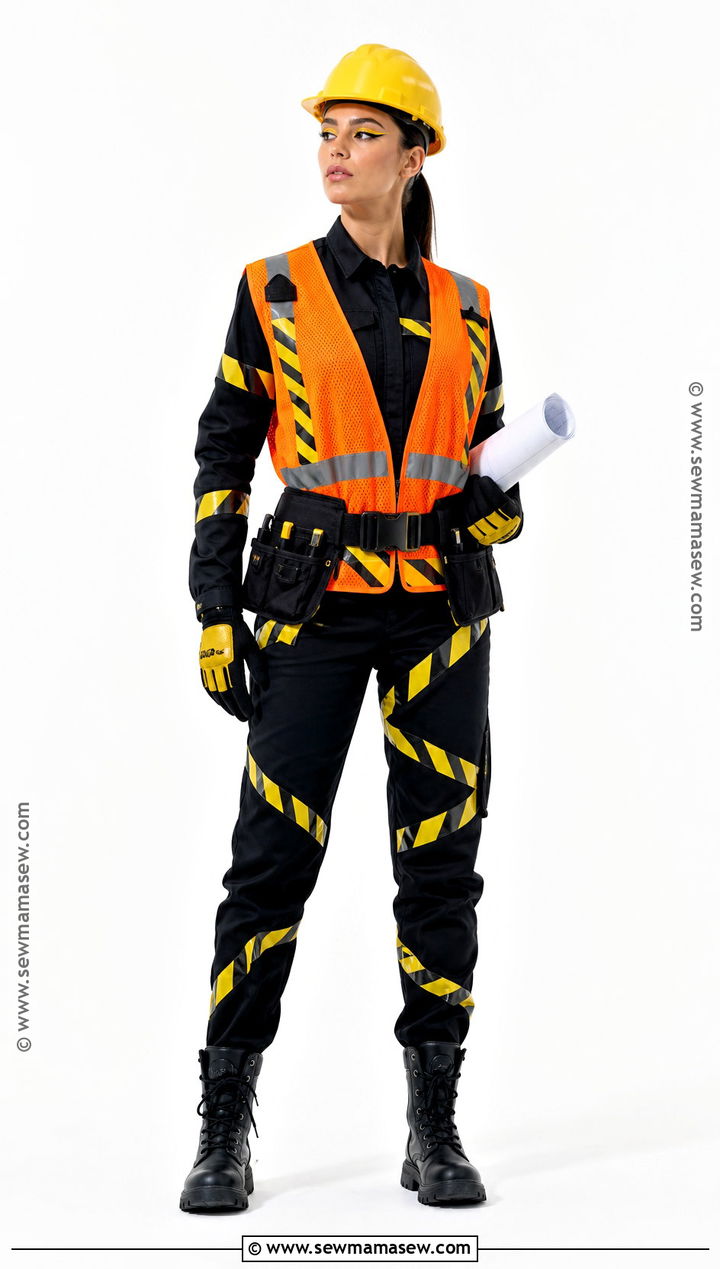 DIY Caution Tape Construction Worker Costume - 35 neon construction worker costume ideas