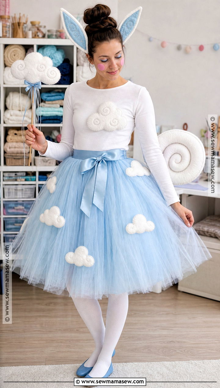 DIY Cinnamoroll Costume With Tulle Skirt - 30 cinnamoroll costume ideas