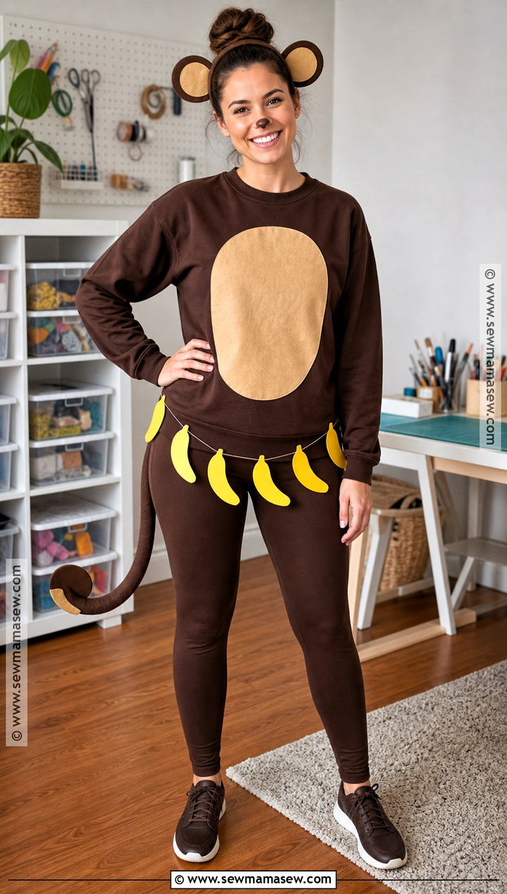 DIY Closet Monkey Costume - 30 Monkey Halloween Costume Ideas for Women
