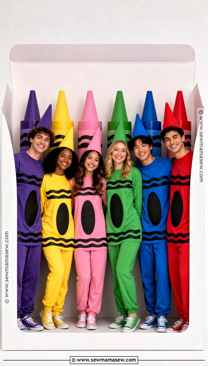 DIY Crayon Group Costume - 35 easy group costumes